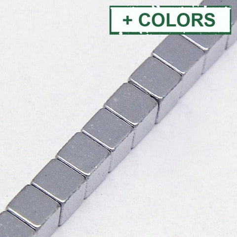 Electroplate Non-magnetic Synthetic Hematite Beads Strands, Cube, 3mm Electroplate Non-magnetic Synthetic Hematite Beads Strands, Cube, 3mm