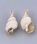 Electroplate Spiral Shell Pendants, Golden, 19~29mm Electroplate Spiral Shell Pendants, Golden, 19~29mm