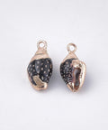 Electroplate Spiral Shell Pendants, with Iron Findings, Golden, Black about 16~20mm long Electroplate Spiral Shell Pendants, with Iron Findings, Golden, Black about 16~20mm long