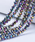 MULTI COLOR PLATED Electroplate Transparent Glass Beads, Full Plated, Faceted, Rondelle, 8x6mm Electroplate Transparent Glass Beads, Full Plated, Faceted, Rondelle, 8x6mm
