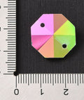 Electroplated Glass Rhinestone Connector Charms, Faceted Octagon Links, Pink Electroplated Glass Rhinestone Connector Charms, Faceted Octagon Links, Pink