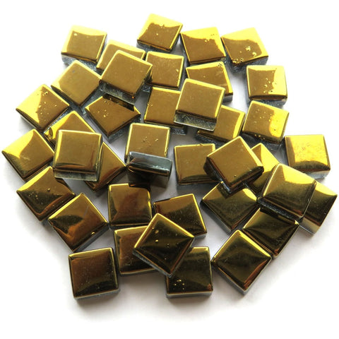 GOLD Electroplated Metallic Glass Mosaic Tiles 10mm Metallic Glass Mosaic Tiles 10mm | Electroplated Tiles