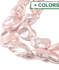 Electroplated Shell Pearl Nugget Bead Strands, Irregular Pearl Beads, 13~21mm Electroplated Shell Pearl Nugget Bead Strands, Irregular Pearl Beads, 13~21mm