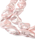 PINK Electroplated Shell Pearl Nugget Bead Strands, Irregular Pearl Beads, 13~21mm Electroplated Shell Pearl Nugget Bead Strands, Irregular Pearl Beads, 13~21mm
