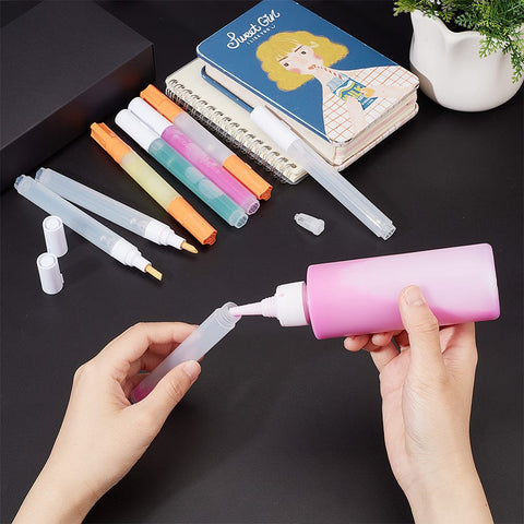 Empty Refillable Paint Markers – 12pcs Mixed Colour Blank Paint Pens Empty Refillable Paint Markers – 12pcs Mixed Colour Blank Paint Pens