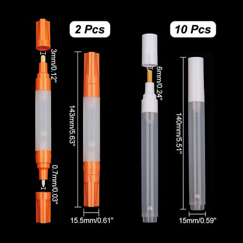 Empty Refillable Paint Markers – 12pcs Mixed Colour Blank Paint Pens Empty Refillable Paint Markers – 12pcs Mixed Colour Blank Paint Pens