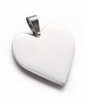STAINLESS STEEL Engravable 304 Stainless Steel, Heart, 25x23.5x1.4mm Engravable 304 Stainless Steel, Heart, 25x23.5x1.4mm