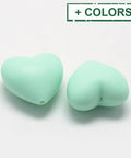 Environmental Silicone Beads, Chewing Beads For Teethers, DIY Nursing Necklaces Making, Heart Silicone Beads, Chewing Beads For Teethers, DIY Nursing Necklaces Making, Heart