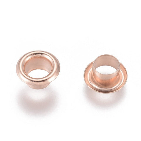 ROSE GOLD European Style Stainless Steel Eyelet Core, Grommet for Large Hole Beads, 8x4.5mm European Style Stainless Steel Eyelet Core, Grommet for Large Hole Beads, 8x4.5mm
