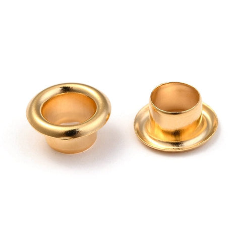 GOLD European Style Stainless Steel Eyelet Core, Grommet for Large Hole Beads, 8x4.5mm European Style Stainless Steel Eyelet Core, Grommet for Large Hole Beads, 8x4.5mm