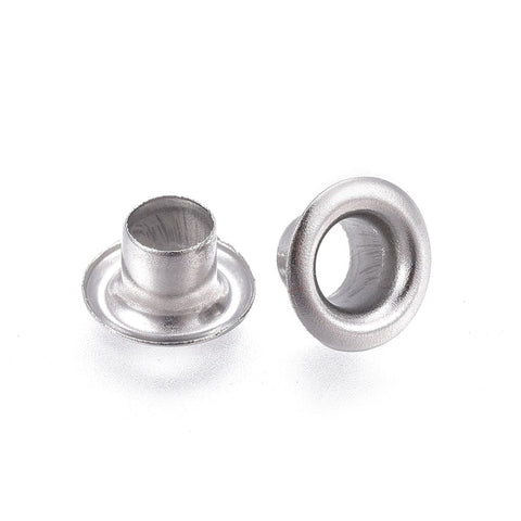 STAINLESS STEEL European Style Stainless Steel Eyelet Core, Grommet for Large Hole Beads, 8x4.5mm European Style Stainless Steel Eyelet Core, Grommet for Large Hole Beads, 8x4.5mm