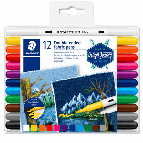 Fabric Marker Duo – 2 Tips – 12pcs Set – Dual-Tip for Creative Fabric Design Fabric Marker Duo – 2 Tips – 12pcs Set – Dual-Tip for Creative Fabric Design