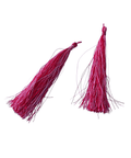 RED / WHITE Fabric Tassels 90mm Fabric Cotton Tassels 90mm – Soft, Stylish & Perfect for Crafting