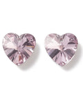 LAVENDER BLUSH Faceted Glass Charms, Heart, Back Plated, 14x14x7.5mm Faceted Glass Charms, Heart, Back Plated, 14x14x7.5mm