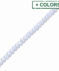 SNOW WHITE AB Faceted Glass Rondelle Beads – 10x8mm Faceted Glass Rondelle Beads – 10x8mm
