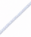 SNOW WHITE AB Faceted Glass Rondelle Beads – 10x8mm Faceted Glass Rondelle Beads – 10x8mm