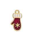 Father Christmas Glove with Snowflake Pendant, 9x18mm Father Christmas Glove with Snowflake Pendant, 9x18mm