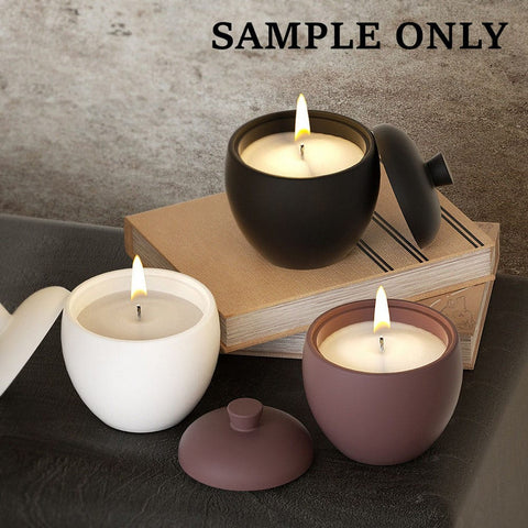 Filbert Silicone Candle Mould with Lid – 2-Piece Set, 75mm Filbert Silicone Candle Mould with Lid – 2-Piece Set, 75mm