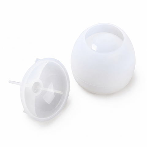 Filbert Silicone Candle Mould with Lid – 2-Piece Set, 75mm Filbert Silicone Candle Mould with Lid – 2-Piece Set, 75mm