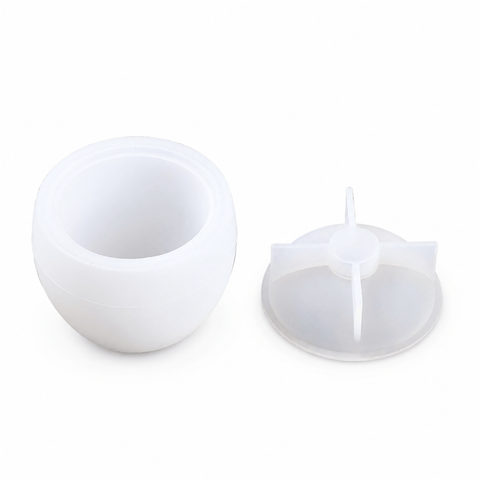 Filbert Silicone Candle Mould with Lid – 2-Piece Set, 75mm Filbert Silicone Candle Mould with Lid – 2-Piece Set, 75mm