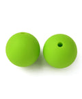 GREEN Food Grade Eco-Friendly Silicone Beads, Baby Chew Teething, Round Food Grade Eco-Friendly Silicone Beads, Baby Chew Teething, Round