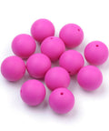 Food Grade Eco-Friendly Silicone Beads, Round, Camellia 14~15mm Food Grade Eco-Friendly Silicone Beads, Round, Camellia 14~15mm