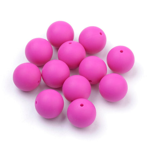 Food Grade Eco-Friendly Silicone Beads, Round, Camellia 14~15mm Food Grade Eco-Friendly Silicone Beads, Round, Camellia 14~15mm