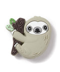 Food Grade Eco-Friendly Silicone Focal Beads, Baby Chew Teething, Sloth, 33mm Food Grade Eco-Friendly Silicone Focal Beads, Baby Chew Teething, Sloth, 33mm