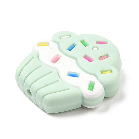 CUPCAKE Food Grade Eco-Friendly Silicone Focal Beads, Chewing Beads For Teethers, DIY Nursing Necklaces Making Food Grade Eco-Friendly Silicone Focal Beads, Chewing Beads For Teethers, DIY Nursing Necklaces Making