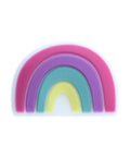 Food Grade Eco-Friendly Silicone Focal Beads, Rainbow Colorful Beads, 25x18mm Food Grade Eco-Friendly Silicone Focal Beads, Rainbow Colorful Beads, 25x18mm