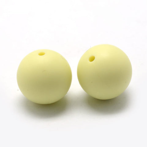 YELLOW Food Grade Environmental Silicone Chewing Beads for Teething, 8~10mm Food Grade Environmental Silicone Chewing Beads for Teething, 8~10mm