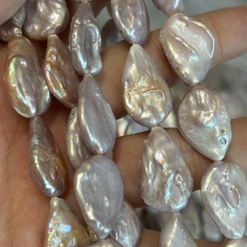 Freshwater Pearls 13-15mm Drop Coin Shape –Purple Freshwater Pearls 13-15mm Drop Coin Shape –Purple