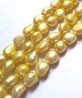 Freshwater Pearls 9-10mm Irregular Pearls – Golden Freshwater Pearls 9-10mm Irregular Pearls – Golden