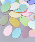 OVAL 46x31mm ABOUT 120 PIECES Frosted PVC Plastic Paillette/Sequins Beads – Ornament Accessories for Crafts, Sewing, DIY & Decorations Frosted PVC Plastic Paillette/Sequins Beads – Ornament Accessories for Crafts, Sewing, DIY & Decorations