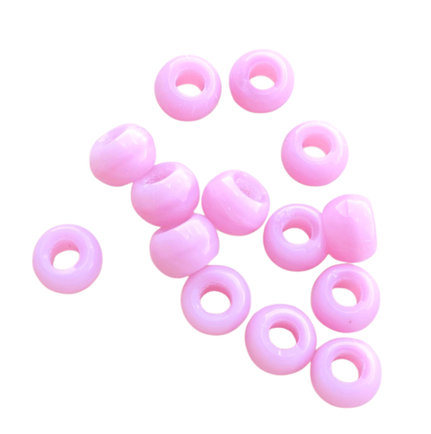 PURPLE ROSE Furnace Big Hole Glass Beads 8x5mm – Oval Craft Beads for Jewelry Making, Beading & DIY Project Furnace Big Hole Glass Beads 8x5mm – Oval Craft Beads for Jewelry Making, Beading & DIY Project