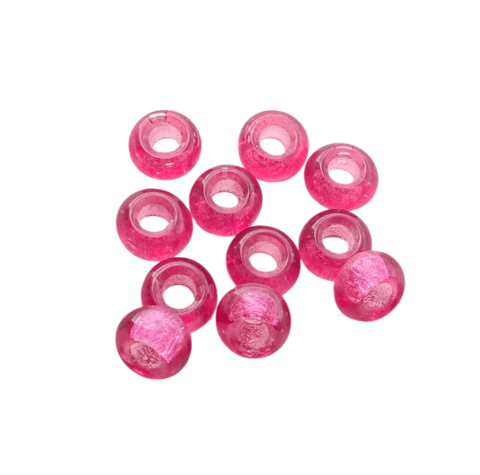 TRANSPARENT MEDIUM ROSE Furnace Big Hole Glass Beads 8x5mm – Oval Craft Beads for Jewelry Making, Beading & DIY Project Furnace Big Hole Glass Beads 8x5mm – Oval Craft Beads for Jewelry Making, Beading & DIY Project
