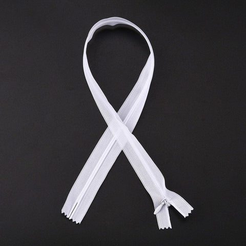 WHITE Garment Accessories, Nylon Zipper, Zip-fastener Components, 2.5x40cm Garment Accessories, Nylon Zipper, Zip-fastener Components, 2.5x40cm