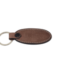 BROWN Genuine Real Cowhide Leather Key Rings Dyed Genuine Real Cowhide Leather Key Rings Dyed