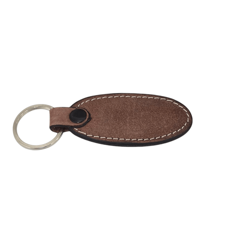 BROWN Genuine Real Cowhide Leather Key Rings Dyed Genuine Real Cowhide Leather Key Rings Dyed