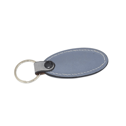LIGHT BLUE Genuine Real Cowhide Leather Key Rings Dyed Genuine Real Cowhide Leather Key Rings Dyed