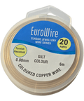 0.8mm / 6 meters Gilt (Gold) Coloured Copper Craft Wire for Decorative & Jewellery Crafts Gilt (Gold) Coloured Copper Craft Wire for Decorative & Jewellery Crafts
