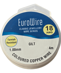 1mm / 4 meters Gilt (Gold) Coloured Copper Craft Wire for Decorative & Jewellery Crafts Gilt (Gold) Coloured Copper Craft Wire for Decorative & Jewellery Crafts
