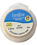 0.4mm / 20 meters Gilt (Gold) Coloured Copper Craft Wire for Decorative & Jewellery Crafts Gilt (Gold) Coloured Copper Craft Wire for Decorative & Jewellery Crafts