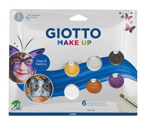 SET 2 METALLIC COLORS GIOTTO Make Up Face Painting Set – 6 Colours × 5ml GIOTTO Make Up Face Painting Set – 6 Colours × 5ml