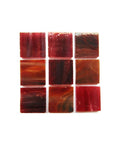 CRANBERRY Glacier Hand-Cut Recycled Stained Glass Mosaic Tiles – 20mm Glacier Hand-Cut Recycled Stained Glass Mosaic Tiles – 20mm