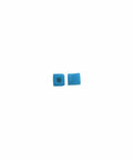 TURQUOISE BLUE Glass Bead Cube 10mm, Hole 4mm Glass Bead Cube 10mm, Hole 4mm