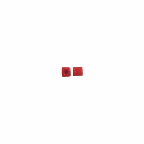 GC6507D RED Glass Bead Cube 10mm, Hole 4mm Glass Bead Cube 10mm, Hole 4mm