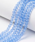 Light Sky Blue Glass Bead Strands, Faceted, Rondelle, 8x6mm Glass Bead Strands, Faceted, Rondelle, 8x6mm