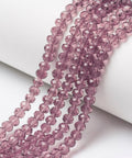Pale Violet Red Glass Bead Strands, Faceted, Rondelle, 8x6mm Glass Bead Strands, Faceted, Rondelle, 8x6mm