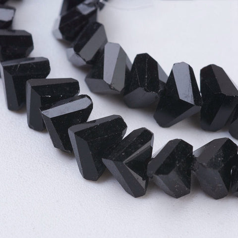 OPAQUE BLACK Glass Beads, Faceted, Triangle, 5x4.5x6mm Glass Beads, Faceted, Triangle, 5x4.5x6mm